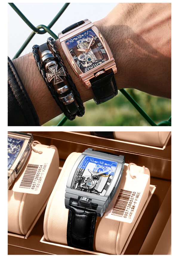 Daystar Unisex Stainless Steel Leather Watch - Image 7