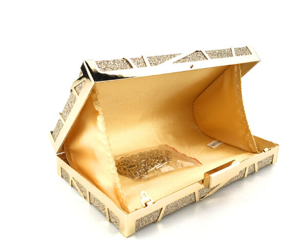 Luxury Handbags Bag Women Party Chain Glitter Gold Wedding Clutches Shoulder Bag - Image 6