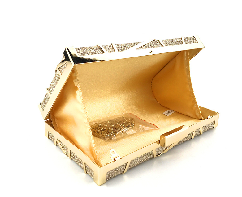 Luxury Handbags Bag Women Party Chain Glitter Gold Wedding Clutches Shoulder Bag - Image 6