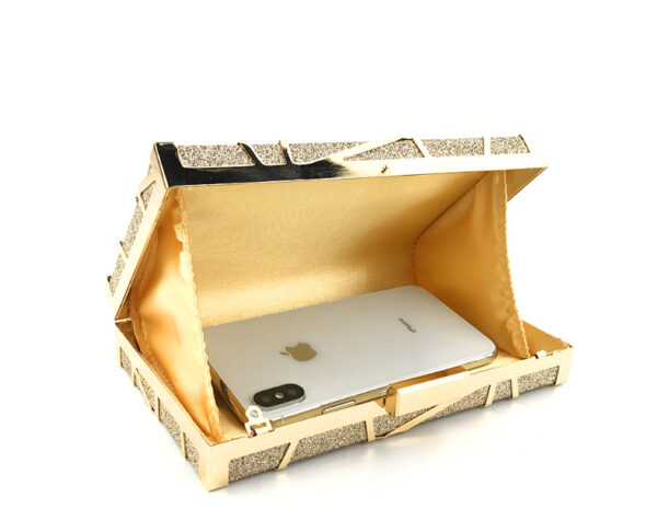 Luxury Handbags Bag Women Party Chain Glitter Gold Wedding Clutches Shoulder Bag - Image 7