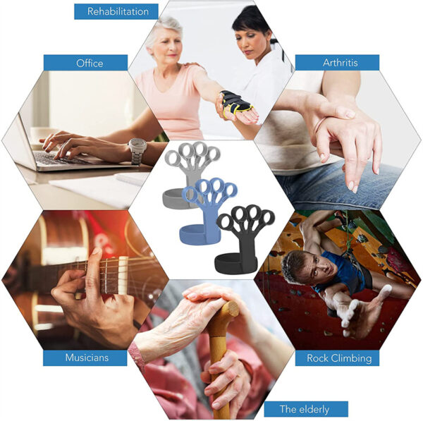 Silicone Grip Device Finger Exercise Stretcher Arthritis Hand Grip Trainer Strengthen Rehabilitation Training To Relieve Pain - Image 18