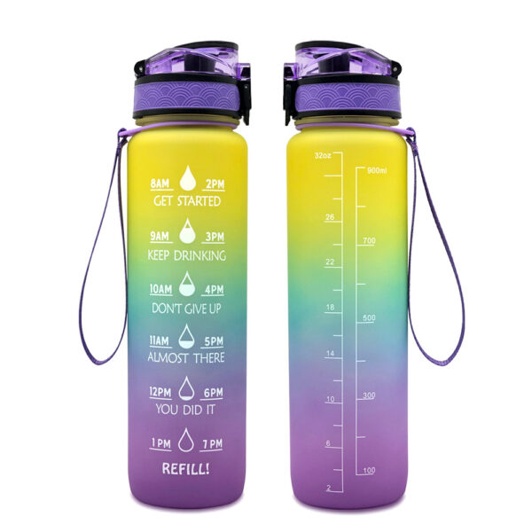1L Tritan Water Bottle With Time Marker Bounce Cover Motivational Water Bottle Cycling Leakproof Cup For Sports Fitness Bottles - Image 20