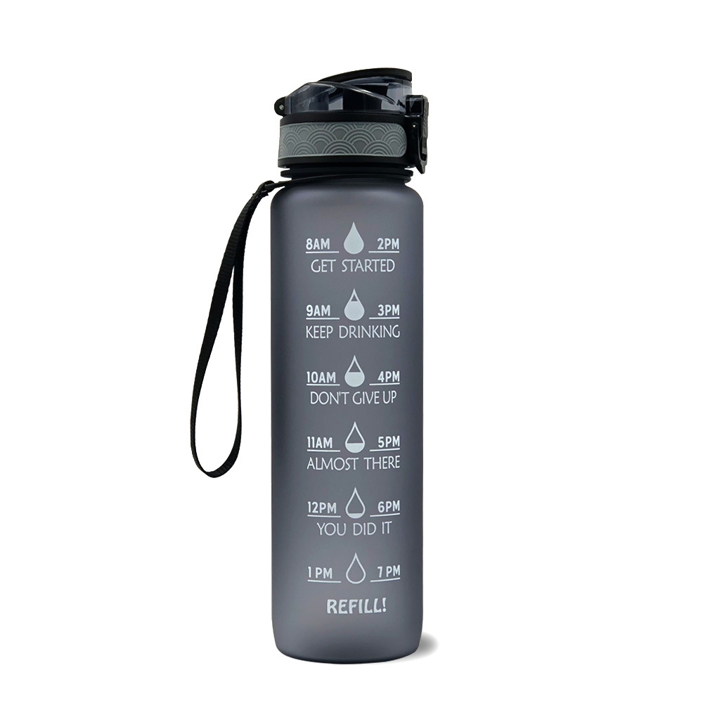 1L Tritan Water Bottle With Time Marker Bounce Cover Motivational Water Bottle Cycling Leakproof Cup For Sports Fitness Bottles - Image 22
