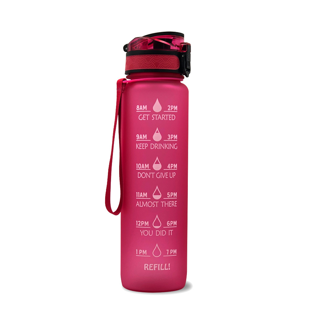1L Tritan Water Bottle With Time Marker Bounce Cover Motivational Water Bottle Cycling Leakproof Cup For Sports Fitness Bottles - Image 18