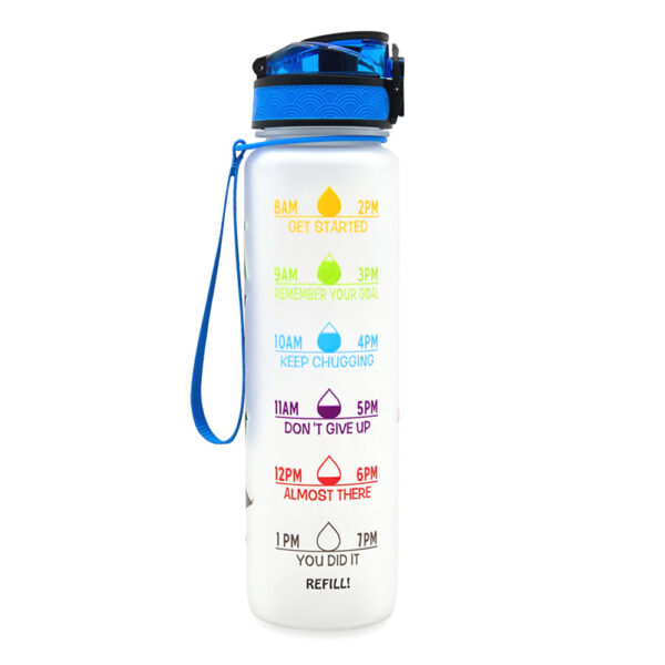1L Tritan Water Bottle With Time Marker Bounce Cover Motivational Water Bottle Cycling Leakproof Cup For Sports Fitness Bottles - Image 11