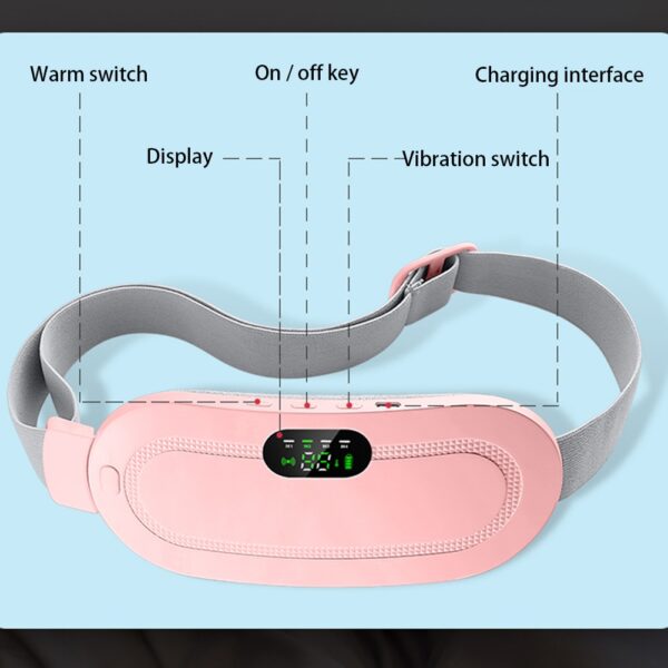 Menstrual Heating Pad Smart Warm Belt Relief Waist Pain Cramps Vibrating Abdominal Massager Electric Waist Belt Device - Image 16