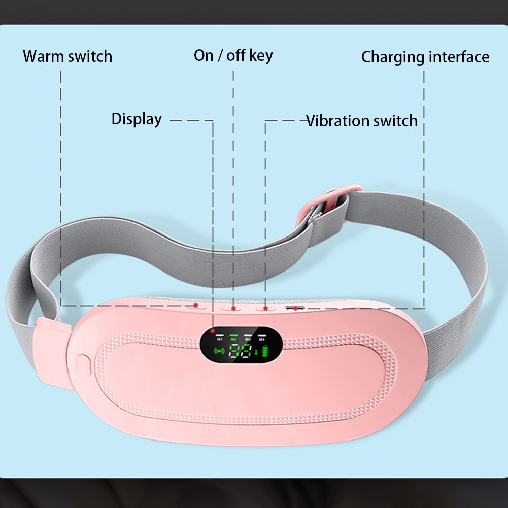 Menstrual Heating Pad Smart Warm Belt Relief Waist Pain Cramps Vibrating Abdominal Massager Electric Waist Belt Device - Image 16