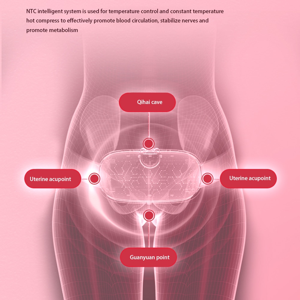 Menstrual Heating Pad Smart Warm Belt Relief Waist Pain Cramps Vibrating Abdominal Massager Electric Waist Belt Device - Image 17