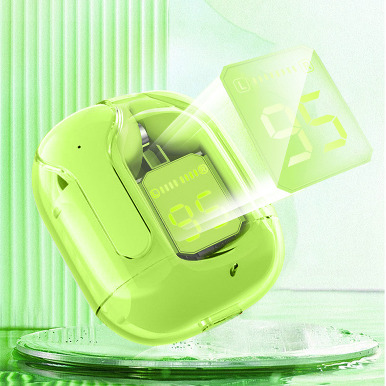New Mini Transparent Wireless Bluetooth Headset Digital Display ENC Noise Reduction True Wireless Sports Music - Image 12
