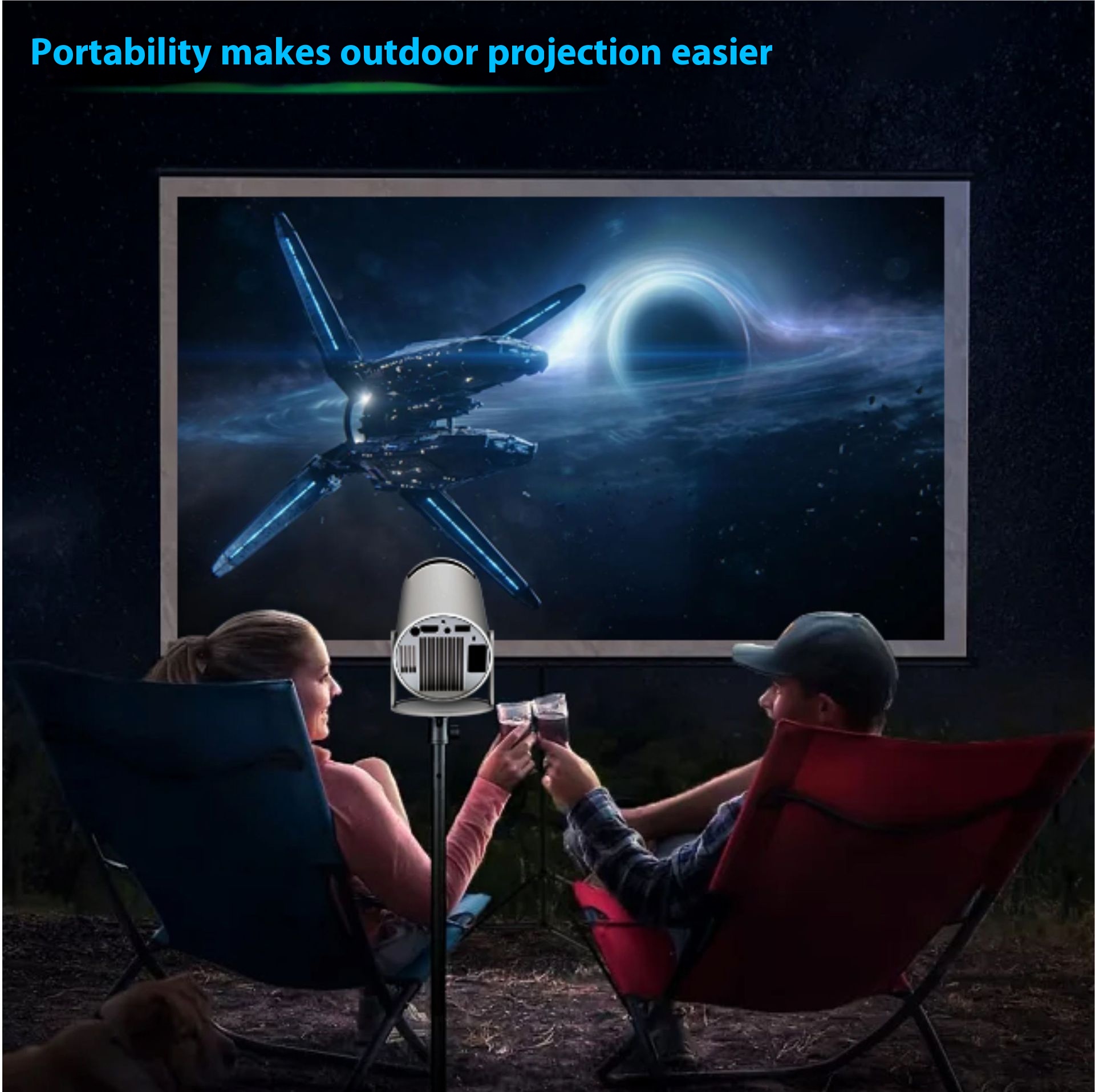 HY300 Pro Projector Home Theater Entertainment Portable Small Projector - Image 12