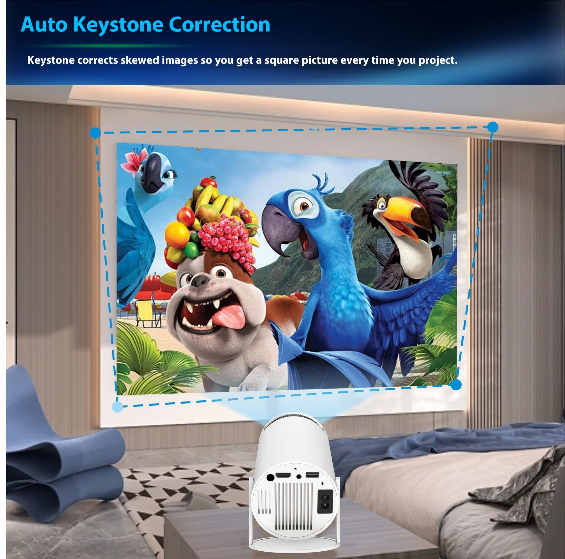 HY300 Pro Projector Home Theater Entertainment Portable Small Projector - Image 16