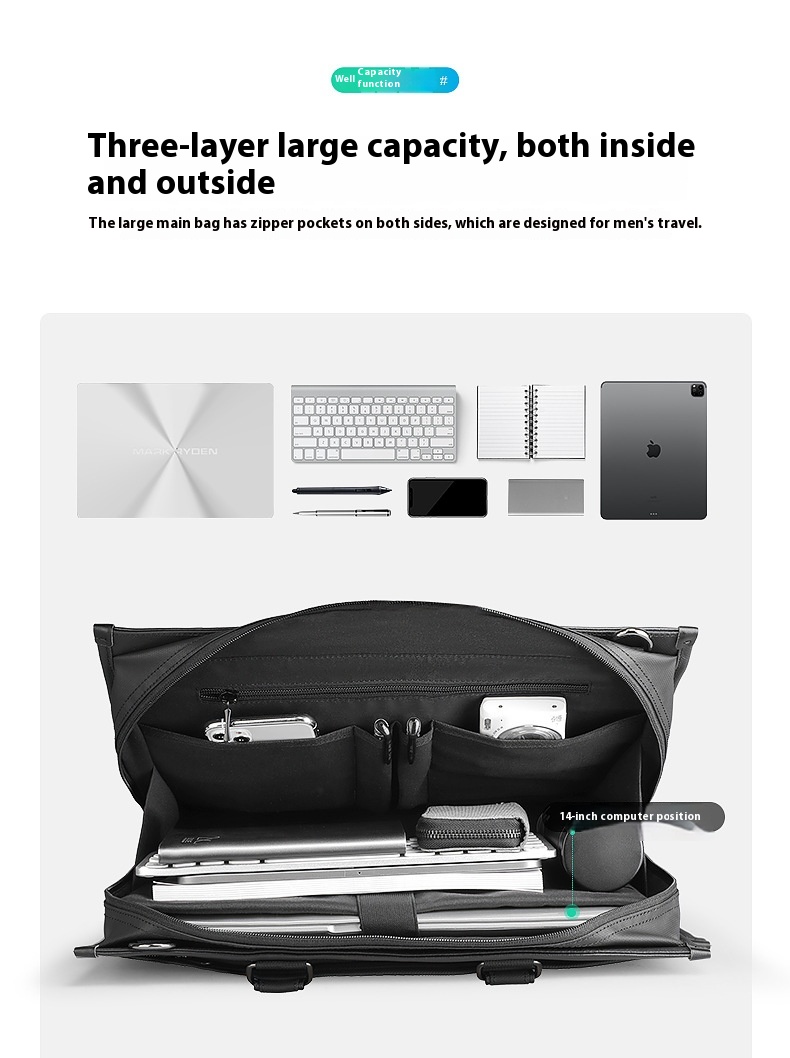 Men's Business Handheld Notebook Computer Briefcase - Image 19