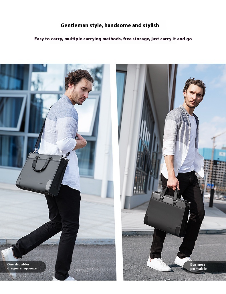 Men's Business Handheld Notebook Computer Briefcase - Image 11