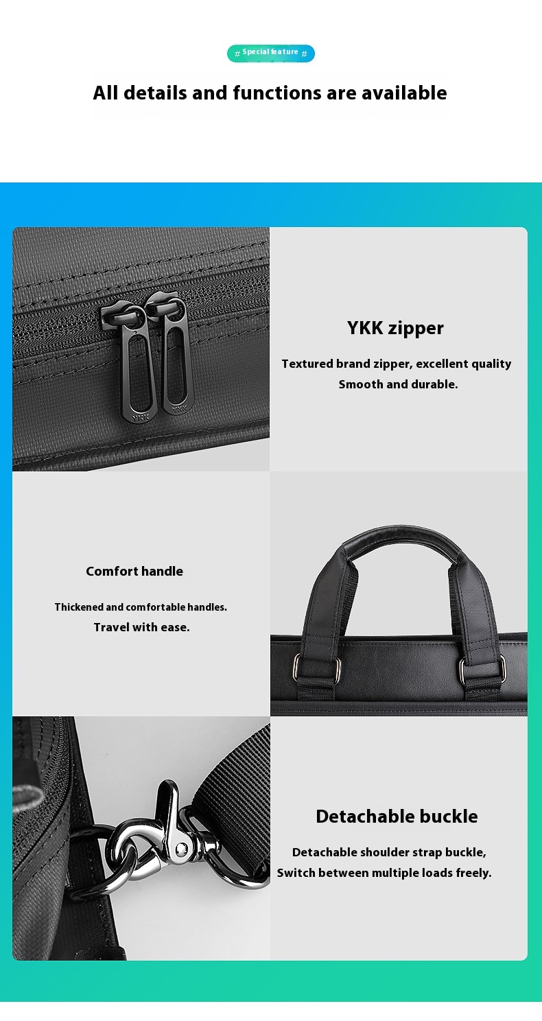 Men's Business Handheld Notebook Computer Briefcase - Image 16