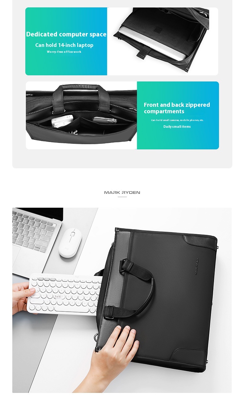 Men's Business Handheld Notebook Computer Briefcase - Image 18