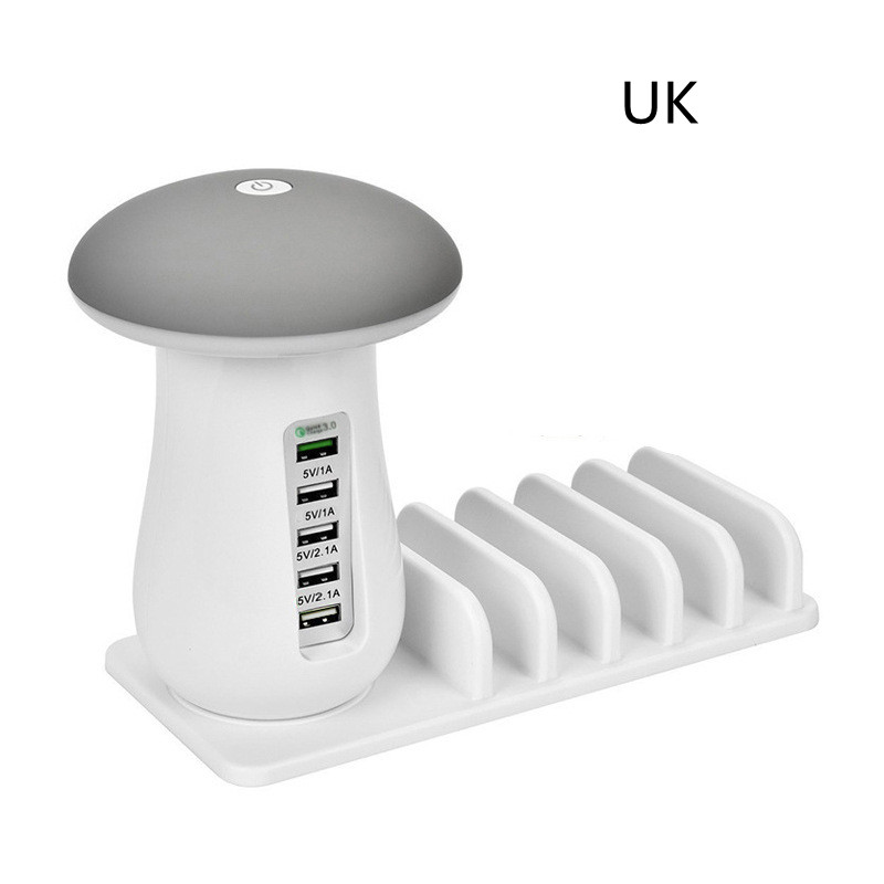 2 In 1 Multifunction Mushroom Lamp LED Lamp Holder USB Charger Home Office Supplies - Image 11