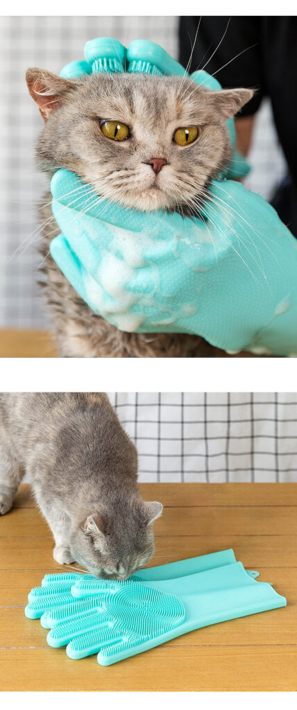 Silicone Dog Grooming Hair Comb Puppy Brush Glove Bath Cleaning Brushes Small Dog Cat Massage Pet Grooming Gloves