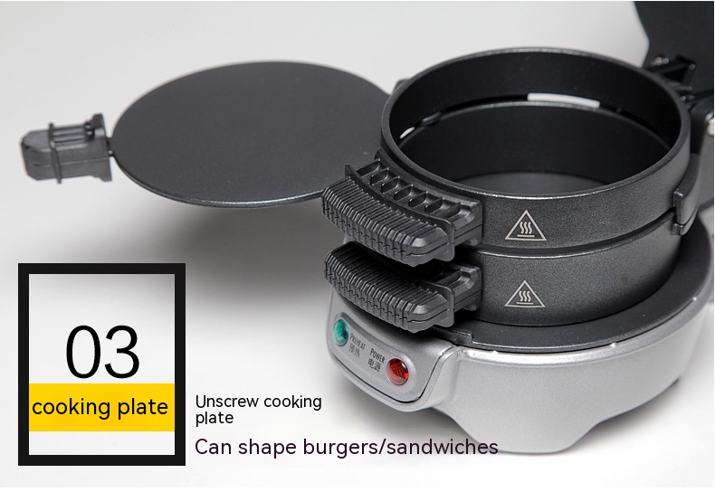 Household Breakfast Machine Hamburg Sandwich Maker With Egg Cooker Ring Machine Bread Sandwich Machine Waffle Machine - Image 10