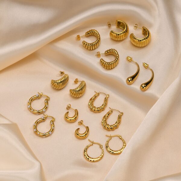 Elegant All-match Stainless Steel Earrings - Image 16