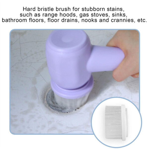 Electric Cleaning Brush 4 In 1 Spinning Scrubber Handheld Electric Cordless Cleaning Brush Portable - Image 16