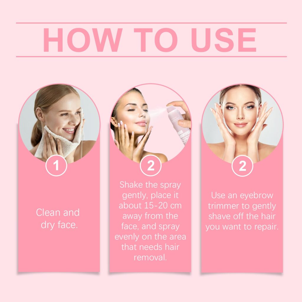 Hair Identifier Spray Set For Face Shaving Moisturizing Dermaplaner Spray For Face Shaving Skin Care