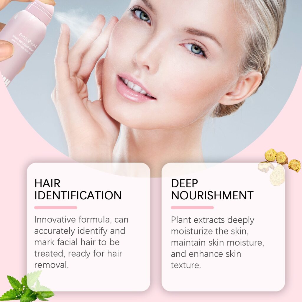 Hair Identifier Spray Set For Face Shaving Moisturizing Dermaplaner Spray For Face Shaving Skin Care