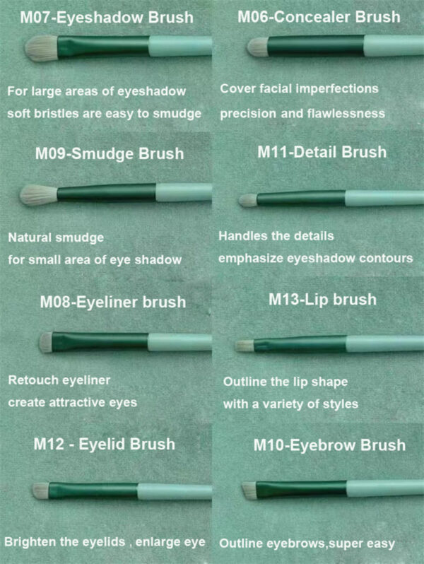 13Pcs Makeup Brush Set Make Up Concealer Brush Blush Powder Brush Eye Shadow Highlighter Foundation Brush Cosmetic Beauty Tools - Image 17