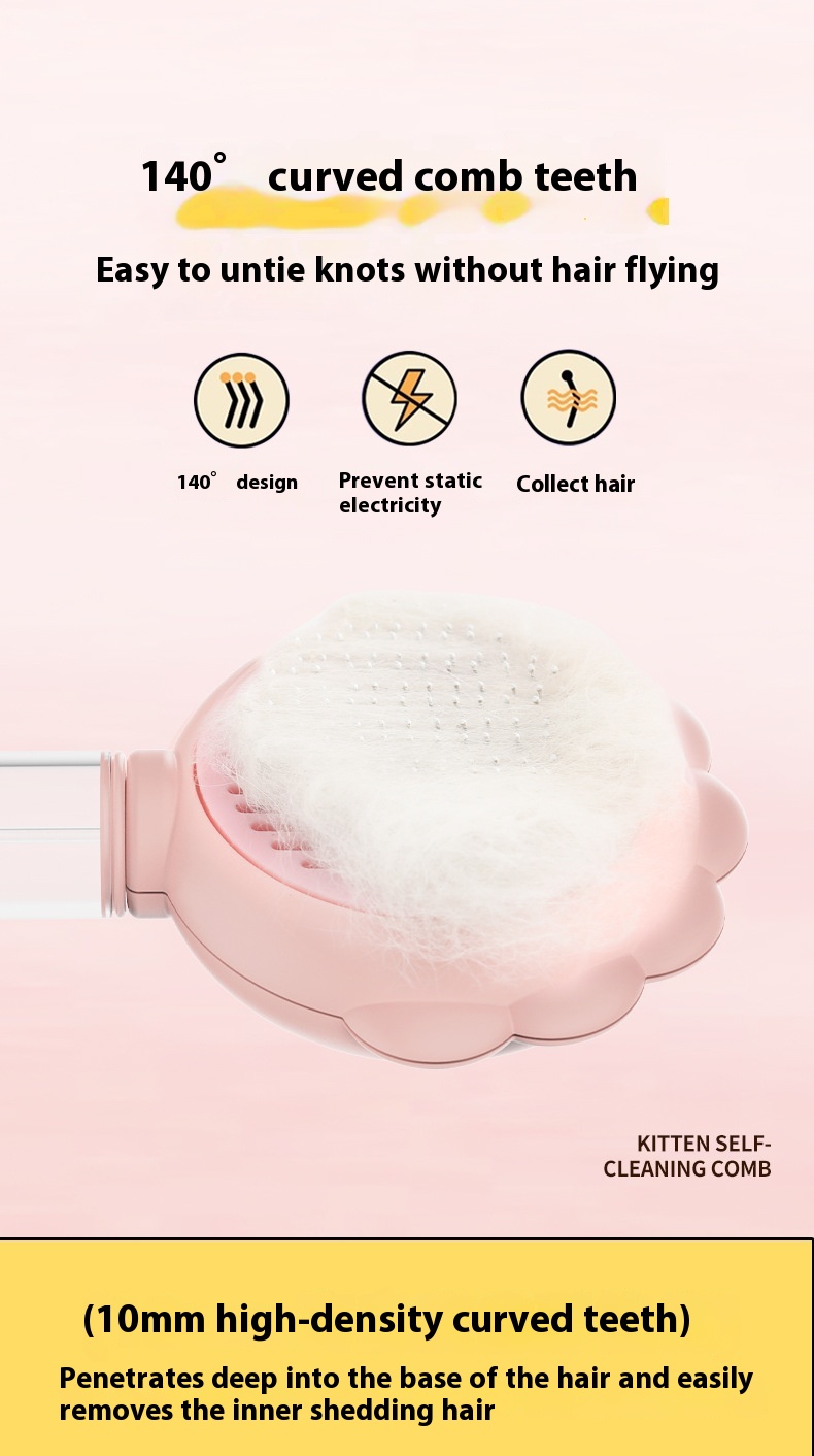 2 In 1 Self Cleaning Dog Brush Comb With Spray Pets Grooming Hair Remover Combs Brush Floating Hair Pet Grooming Brush Pet Products - Image 15