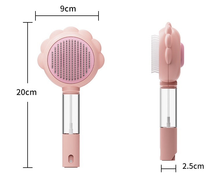 2 In 1 Self Cleaning Dog Brush Comb With Spray Pets Grooming Hair Remover Combs Brush Floating Hair Pet Grooming Brush Pet Products - Image 12