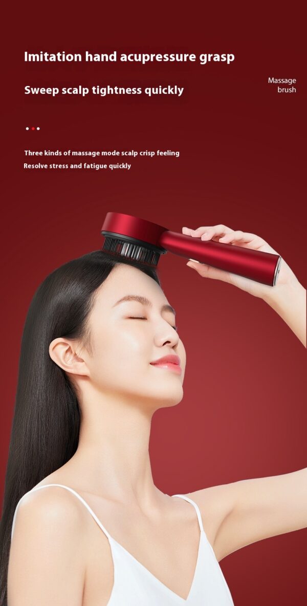 Electric Massage Comb Home Scalp Drain Comb Red Light Anti-slip Hair Care Multi-functional Massage Comb - Image 23