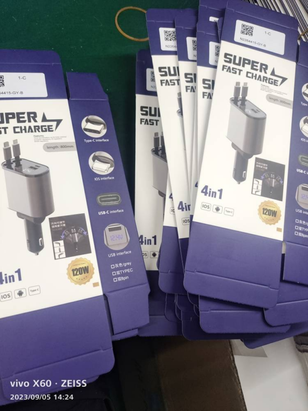Metal Car Charger 100W Super Fast Charging Car Cigarette Lighter USB And TYPE-C Adapter - Image 12