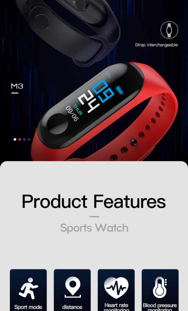 Compatible With , Smart Bracelet Heart Rate And Blood Pressure Exercise Meter Step Information Push Smart Reminder Color Bracelet