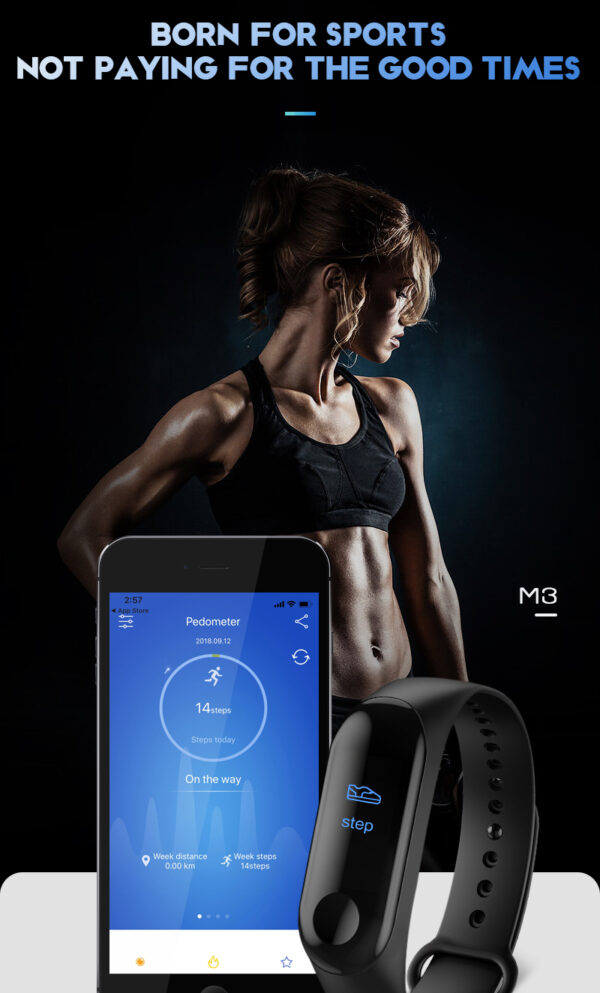 Compatible With , Smart Bracelet Heart Rate And Blood Pressure Exercise Meter Step Information Push Smart Reminder Color Bracelet - Image 13