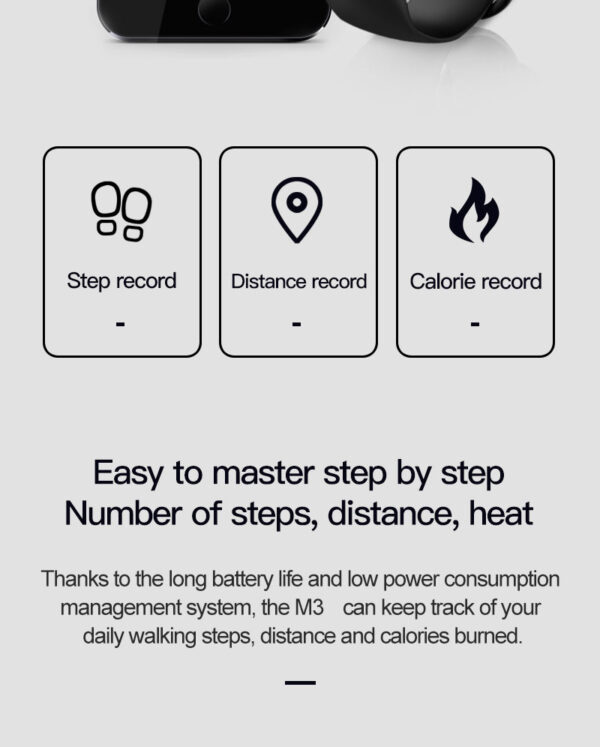 Compatible With , Smart Bracelet Heart Rate And Blood Pressure Exercise Meter Step Information Push Smart Reminder Color Bracelet - Image 14