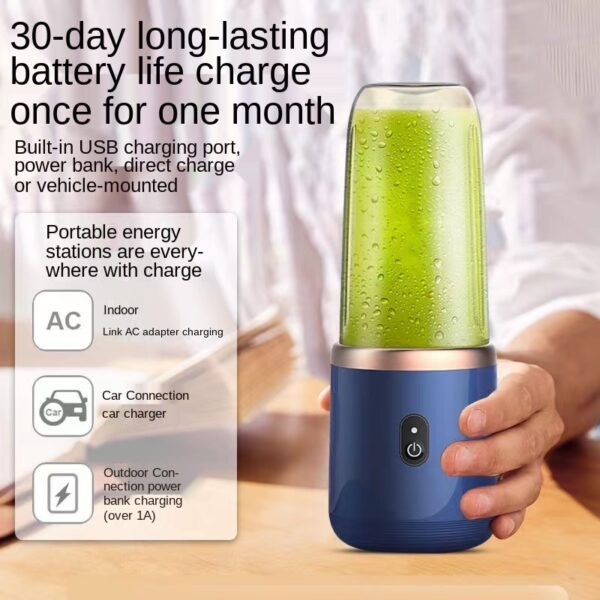 6blade Portable Blender Mini Juicer Cup Extractor Smoothie USB Charging Fruit Squeezer Blender Food Mixer Ice Crusher Portable Juicer Machine - Image 28