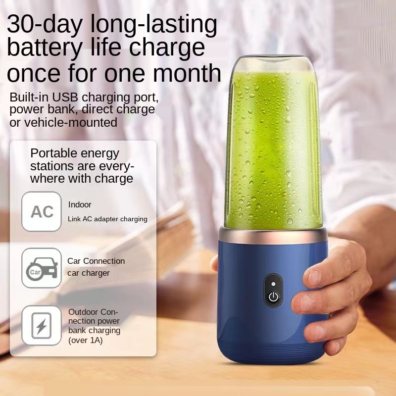 6blade Portable Blender Mini Juicer Cup Extractor Smoothie USB Charging Fruit Squeezer Blender Food Mixer Ice Crusher Portable Juicer Machine - Image 28