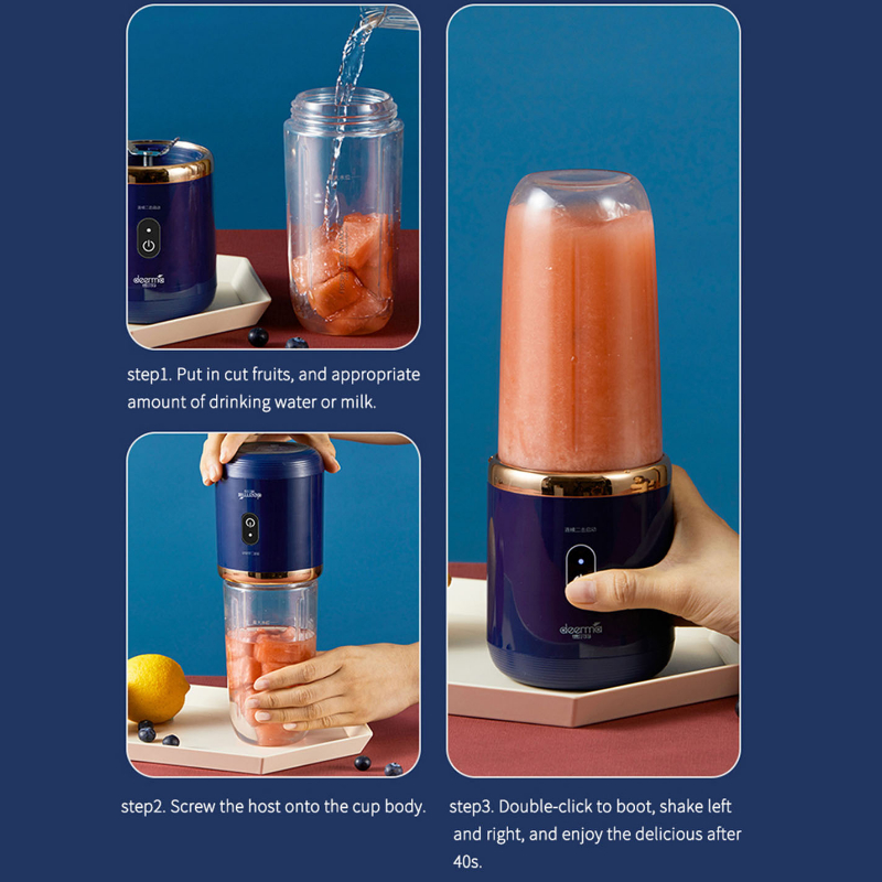 6blade Portable Blender Mini Juicer Cup Extractor Smoothie USB Charging Fruit Squeezer Blender Food Mixer Ice Crusher Portable Juicer Machine - Image 21