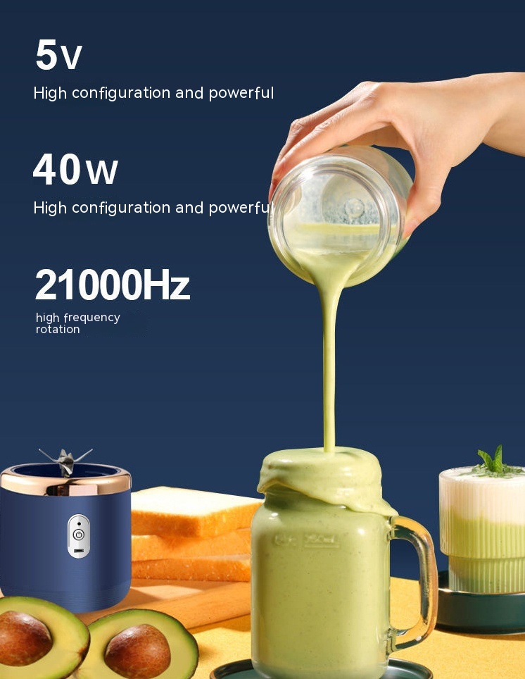 6blade Portable Blender Mini Juicer Cup Extractor Smoothie USB Charging Fruit Squeezer Blender Food Mixer Ice Crusher Portable Juicer Machine - Image 25
