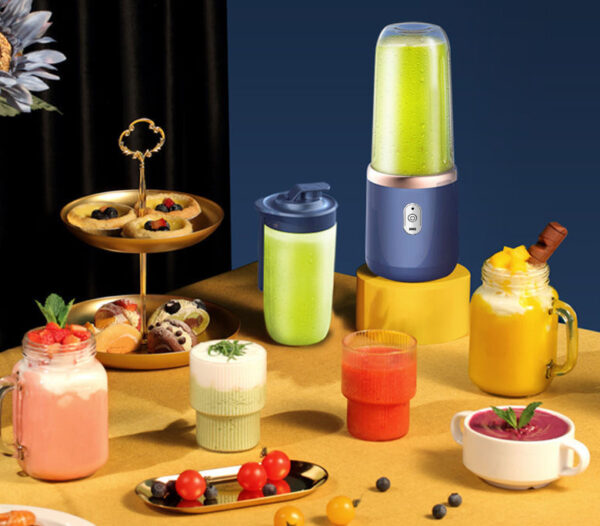 6blade Portable Blender Mini Juicer Cup Extractor Smoothie USB Charging Fruit Squeezer Blender Food Mixer Ice Crusher Portable Juicer Machine - Image 16