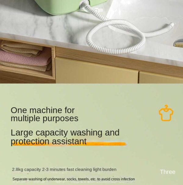 Mini Foldable Washing Machine Portable Mini Socks Underwear Panties Washing Machine Big Capacity 3 Models With Spinning Dry Gadgets - Image 12