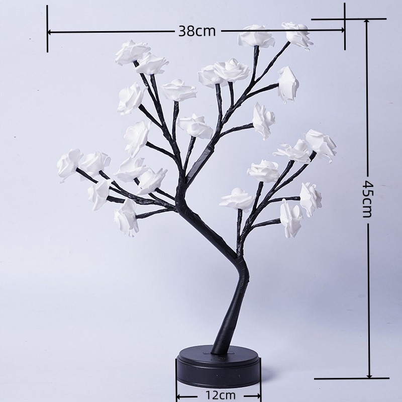 Table Lamp Flower Tree Rose Lamps Fairy Desk Night Lights USB Operated Gifts For Wedding Valentine Christmas Decoration - Image 11
