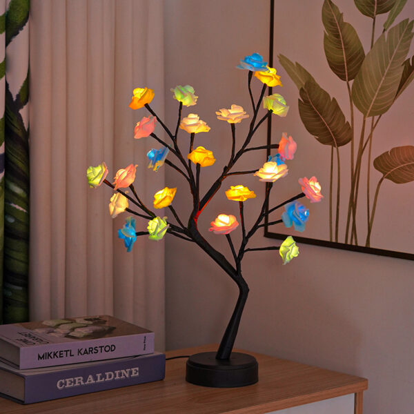 Table Lamp Flower Tree Rose Lamps Fairy Desk Night Lights USB Operated Gifts For Wedding Valentine Christmas Decoration - Image 12
