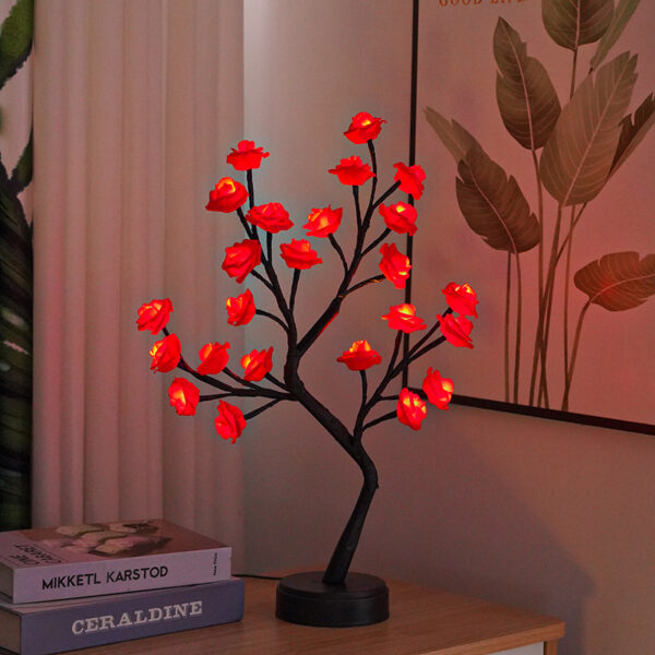 Table Lamp Flower Tree Rose Lamps Fairy Desk Night Lights USB Operated Gifts For Wedding Valentine Christmas Decoration - Image 13
