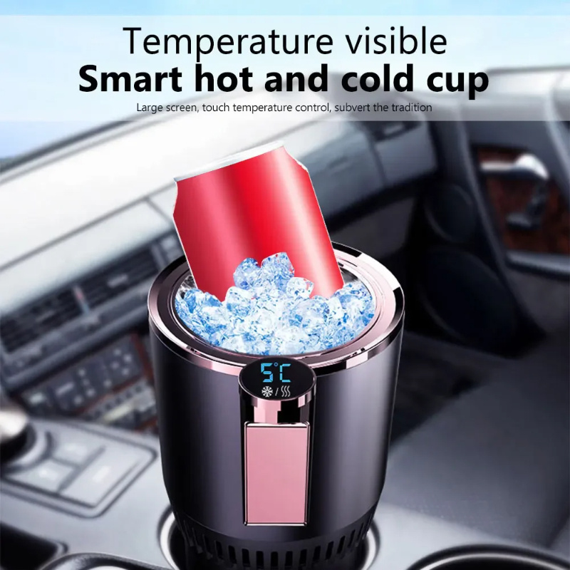 2 In1 Car Heating Cooling Cup 12V Smart Car Cup Holder Digital Temperature Display Drink Cup Warmer Cooler Mini Car Refrigerator - Image 14