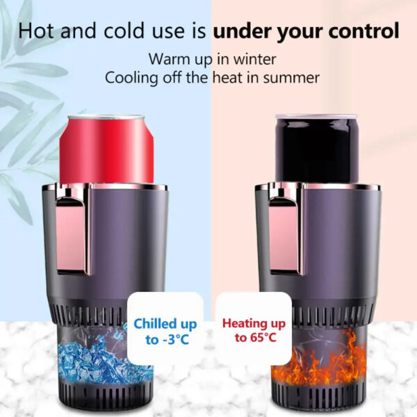2 In1 Car Heating Cooling Cup 12V Smart Car Cup Holder Digital Temperature Display Drink Cup Warmer Cooler Mini Car Refrigerator - Image 15