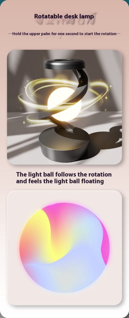 Rotating Moon Desk Lamp With Phone Wireless Charging Sensor Control Table Lamps Decorative Desktop Lamp Small Night Lamp Home Decor