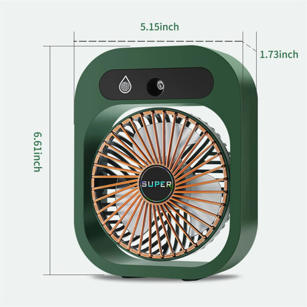 Air Conditioning Fan Desk Misting Fan Air Cooler Cooling USB Rechargeable Humidifier Portable Spray Fan With 3 Wind Speeds Mist Fan For Home - Image 11