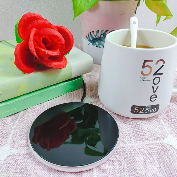 USB Coffee Mug Cup Warmer Milk Tea Water Cup Heating Electric Touch Pad Temperature Adjustable Hot Tea Maker Heater Warmer - Image 11