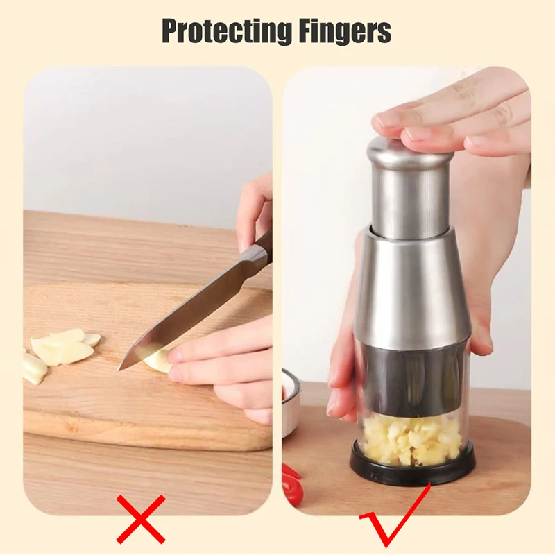 Garlic Crusher Onion Chopper Multipeler Vegetables Chopper Manual Garlic Press Machine Garlic Squeezer Kitchen Gadget - Image 11