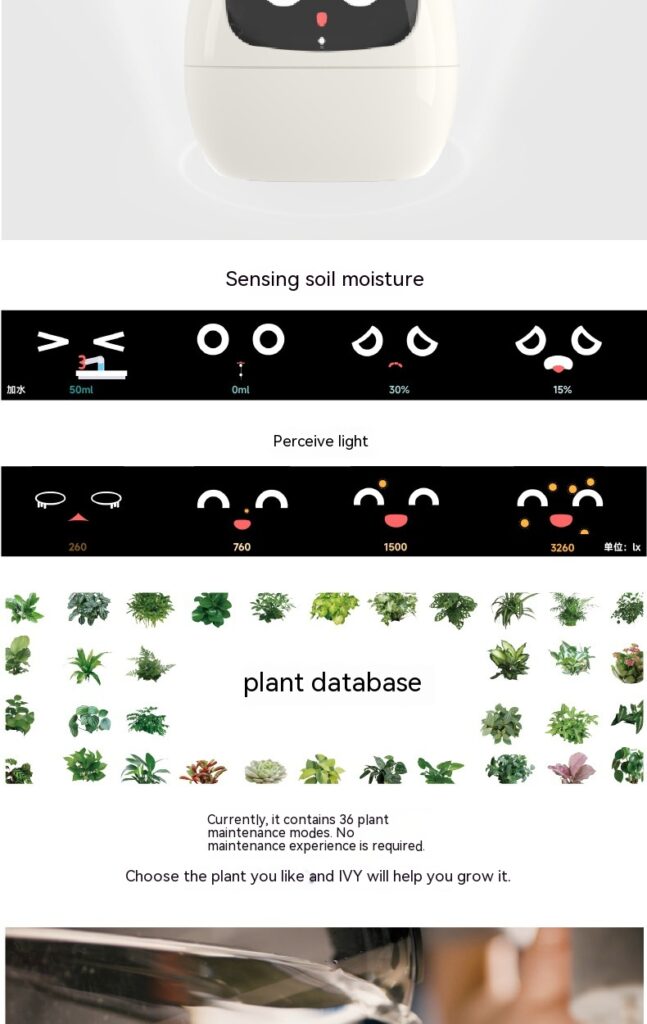 Smart Planter Endless Fun Over 49 Rich Expressions 7 Smart Sensors And AI Chips Make Raising Plants Easy And Fun